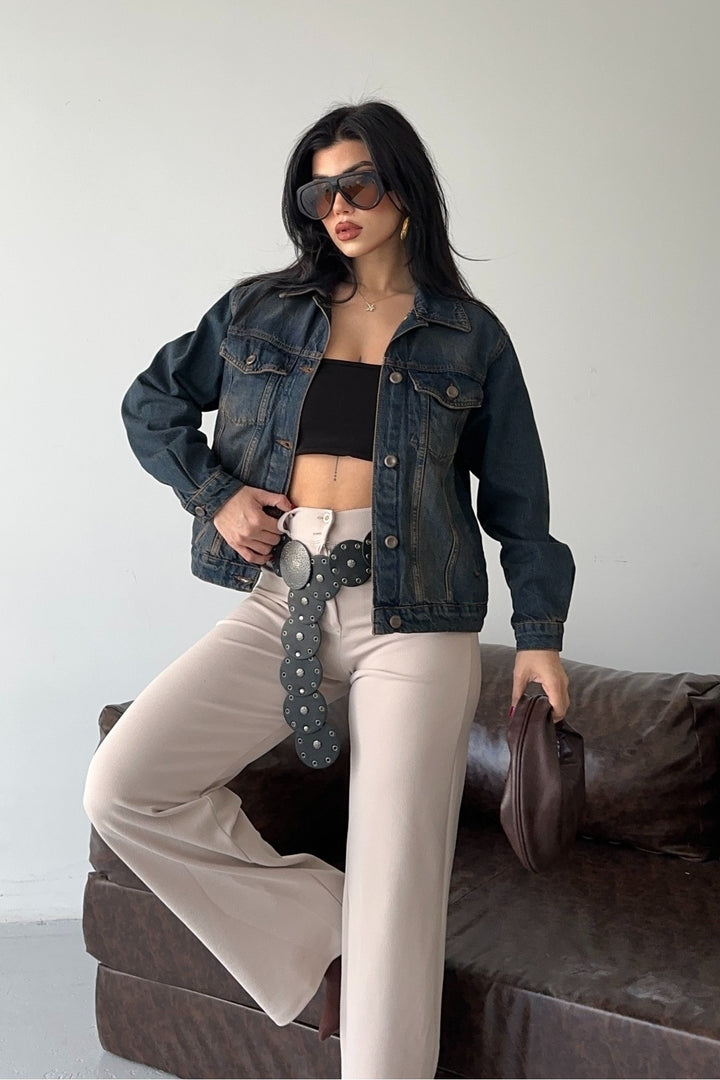 XLJ Denim Jacket with Buttons 6081 - Norfolk