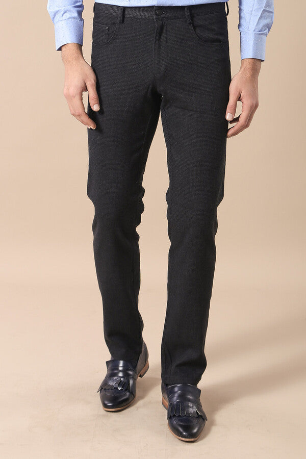 WSS 5 Pockets Cotton Black Men Pants  - San Adrián de Besós