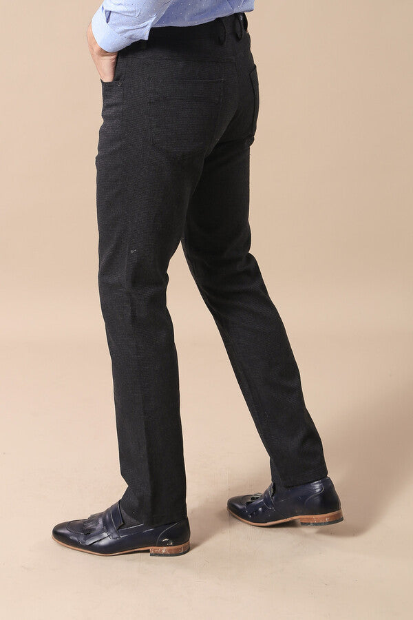 WSS 5 Pockets Cotton Black Men Pants  - San Adrián de Besós