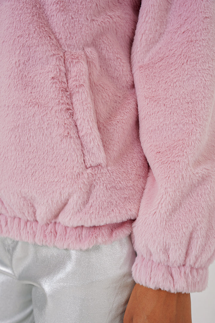 BGD Women Hooded Fur-Lined Inner Lined Coat - Powder - Etterbeek