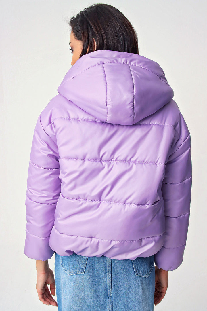 BGD Women Hooded Inflatable Jacket - Lilac - Avondale