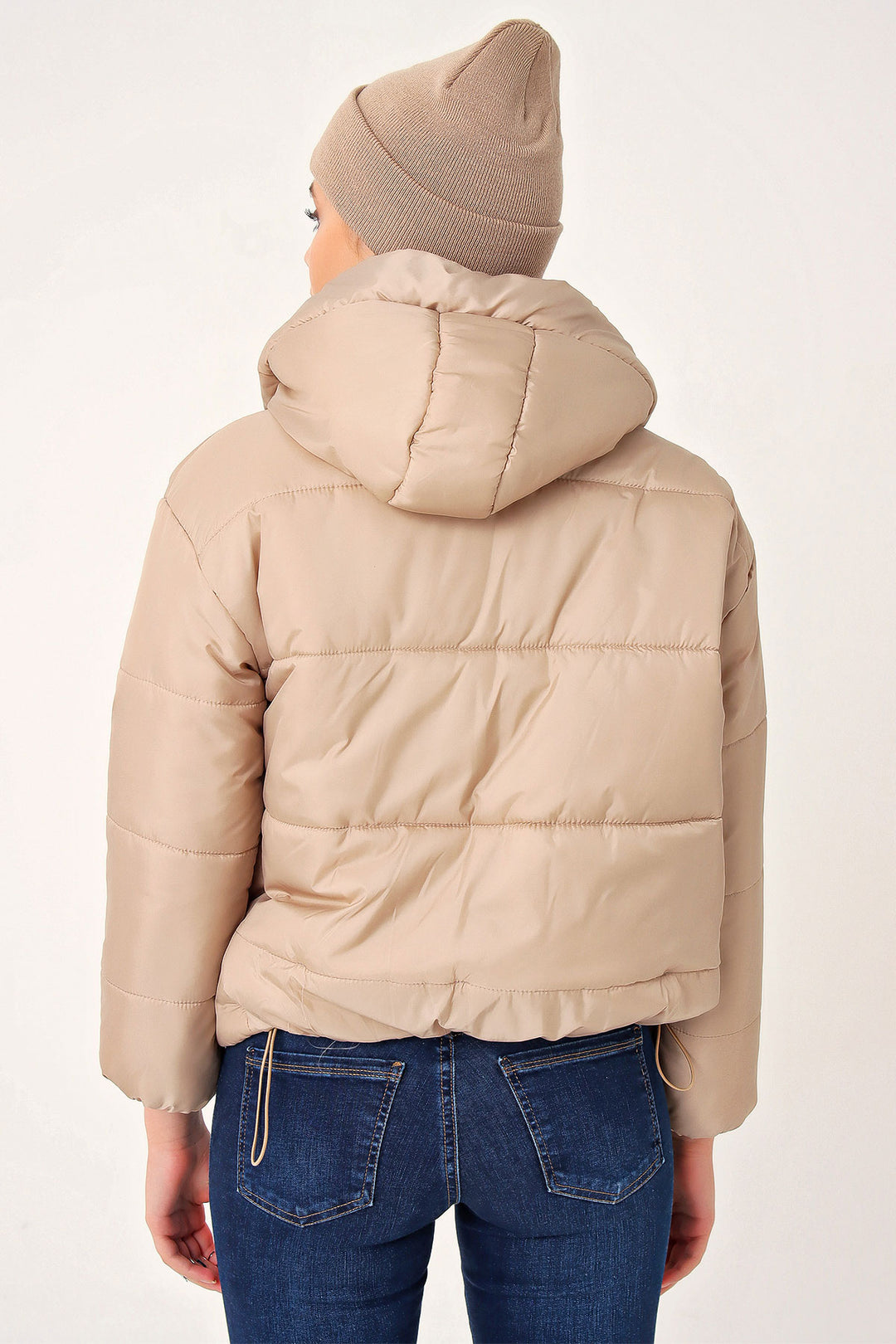BGD Women Hooded Inflatable Jacket - Mink - Lawrence