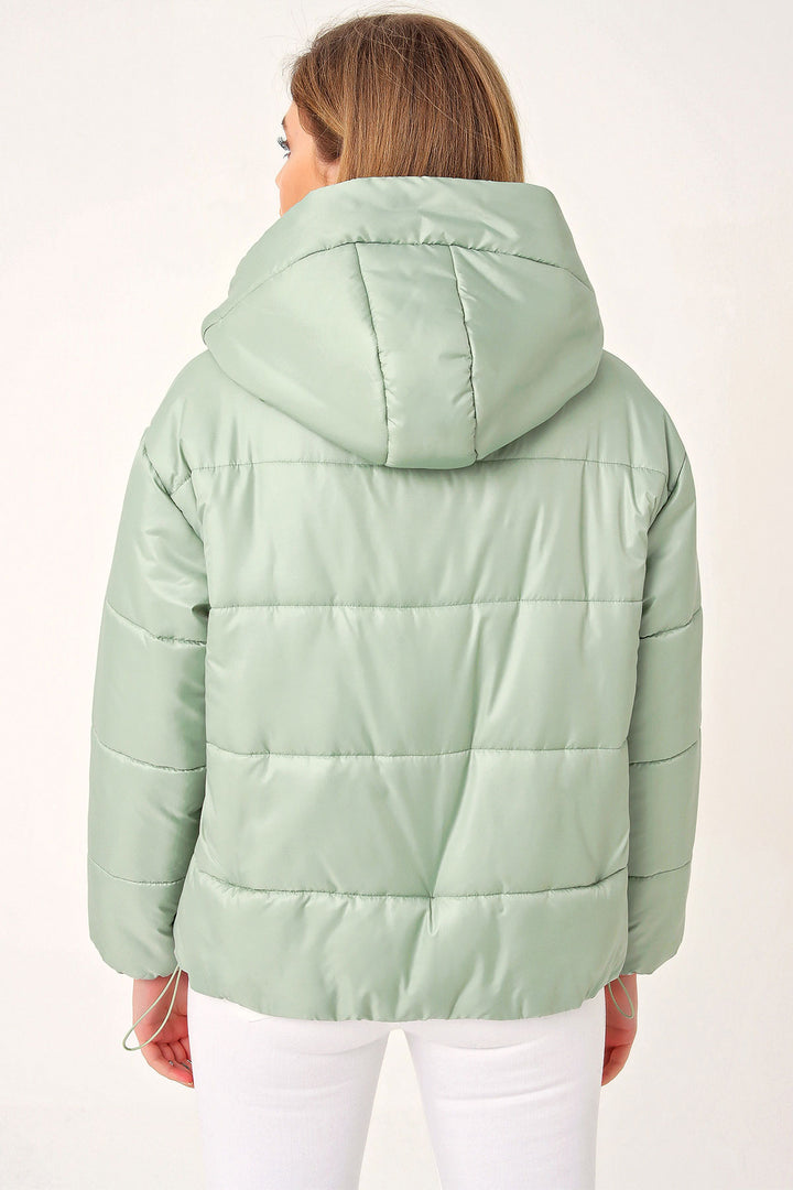 BGD Women Hooded Inflatable Jacket - Mint - Brookhaven