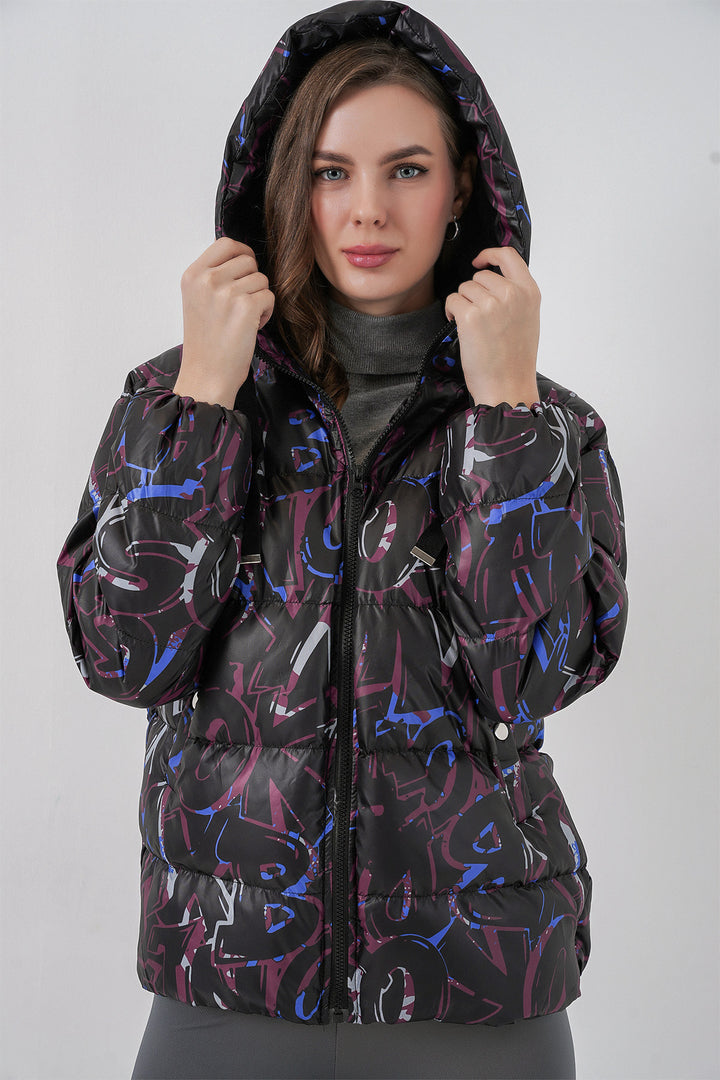 BGD Women Patterned Puffer Jacket - Multi-colored - Hoofddorp