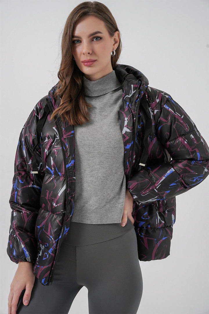 BGD Women Patterned Puffer Jacket - Multi-colored - Hoofddorp