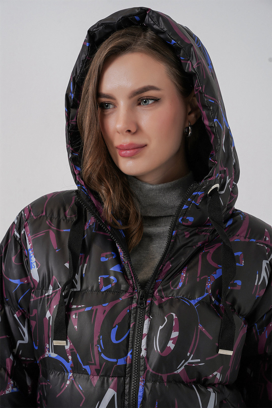 BGD Women Patterned Puffer Jacket - Multi-colored - Hoofddorp