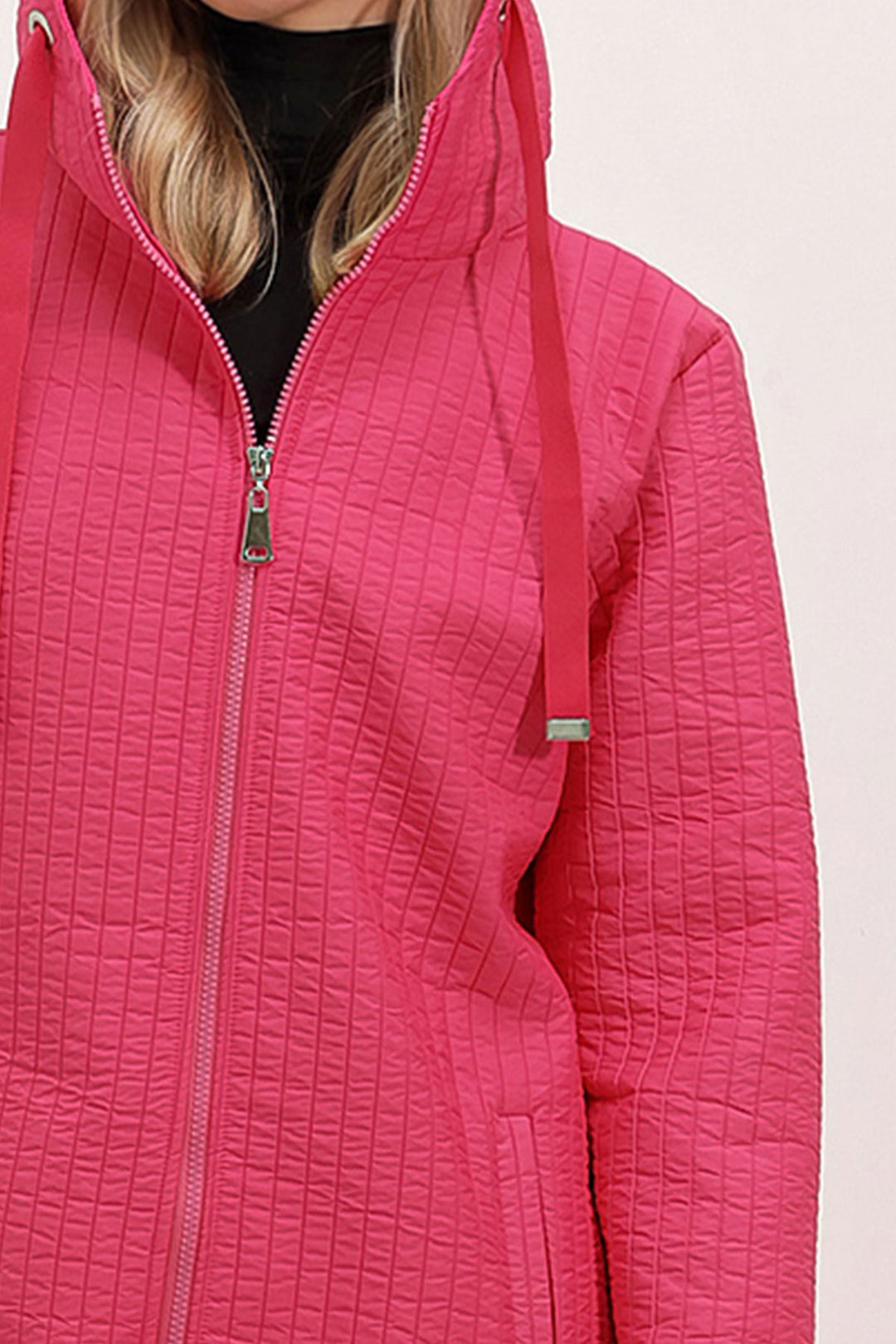 BGD Women Quilted Long Coat - Fuchsia - Avondale