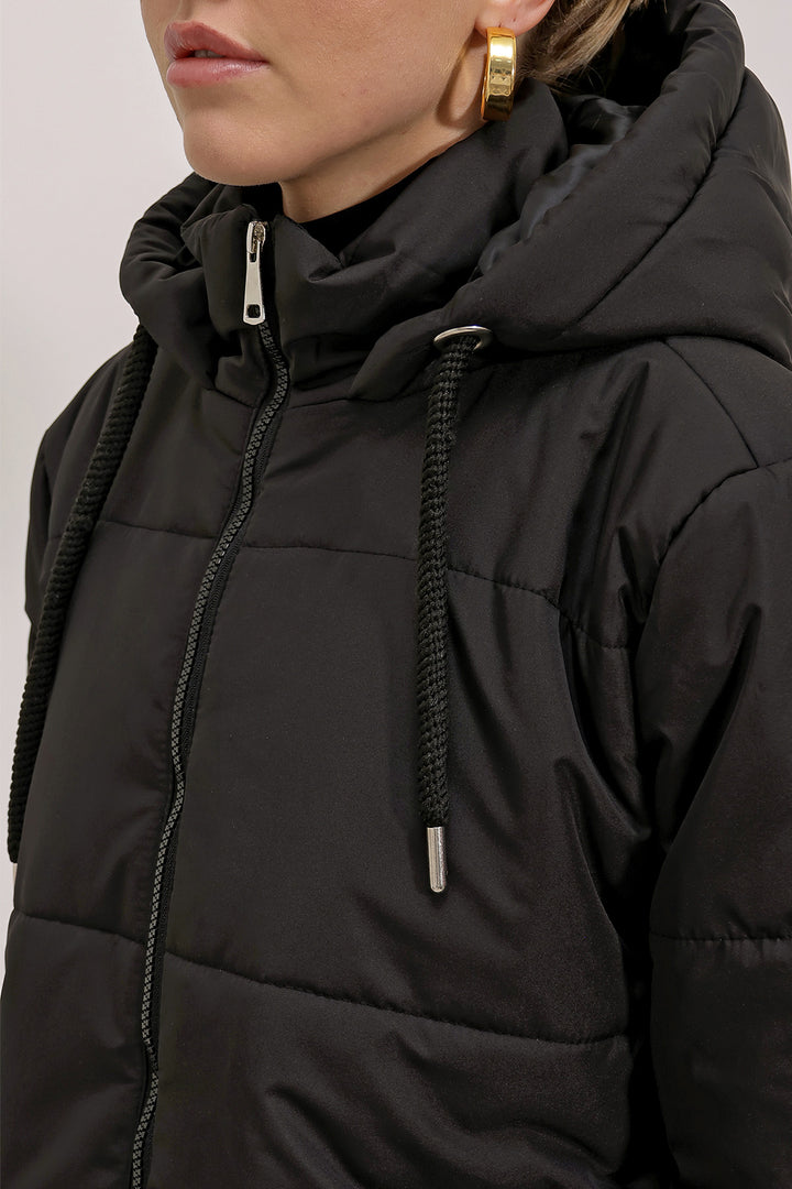 BGD Women Hooded Oversized Puffer Coat - Black - Davenport