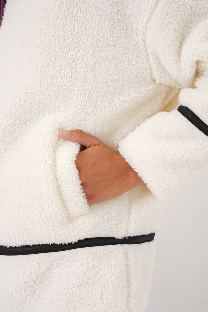 BGD Women Padded Plush Jacket - Ecru - Carlisle