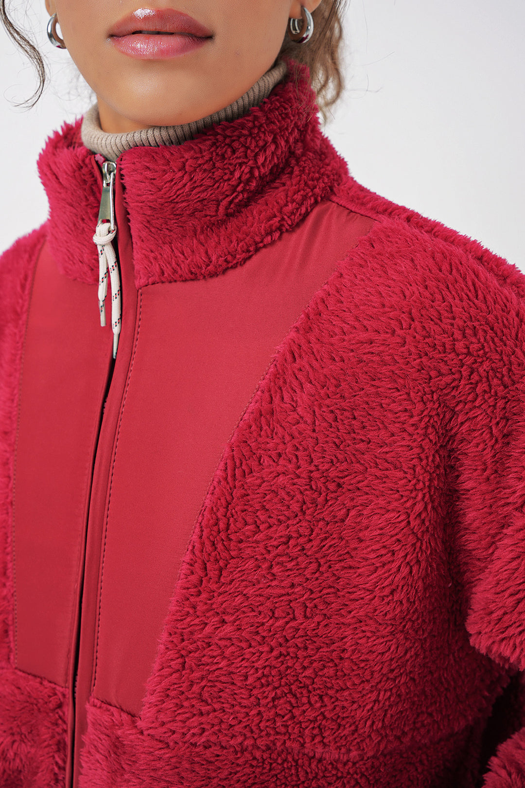 BGD Women Women's Plush Jacket - Burgundy - Newton