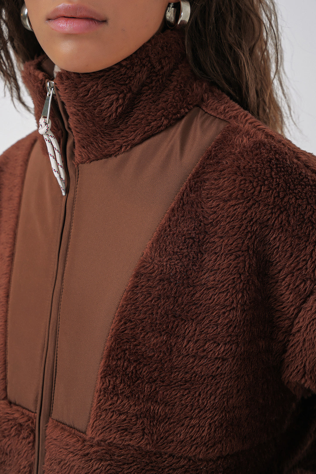 BGD Women Kadın Peluş Mont Ceket - Kahverengi - Tilburg