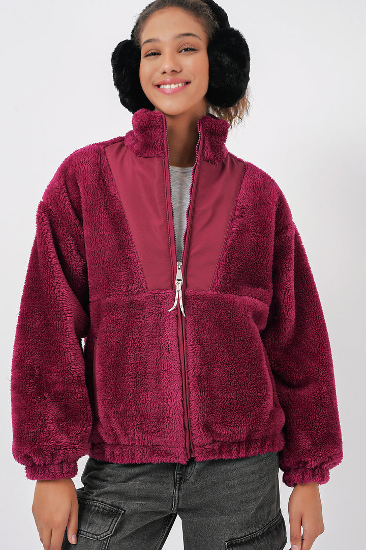 BGD Women Women's Plush Jacket - Purple - Cuauhtémoc