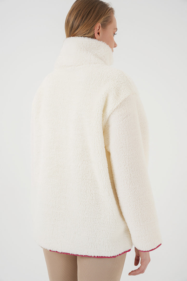 BGD Women Zippered Plush Jacket - Red - Brandenburg