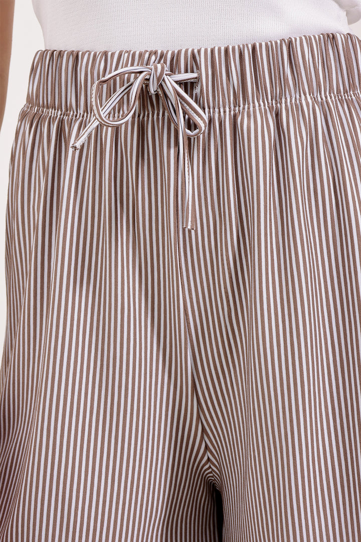 BGD Women Striped Shorts - Brown - Brăila