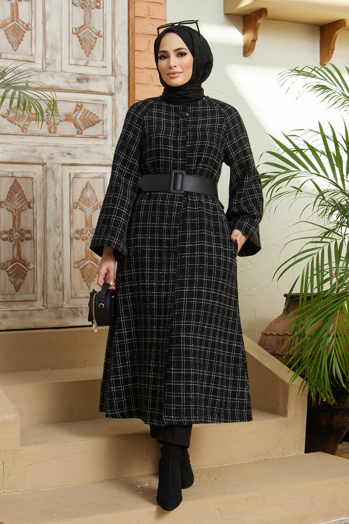 ZRF Women Chanel Belted Coat - Black - Dzhankoi