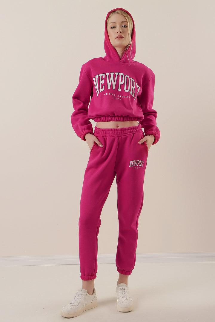 BGD Women Printed Tracksuit Set - Fuchsia - Buzău