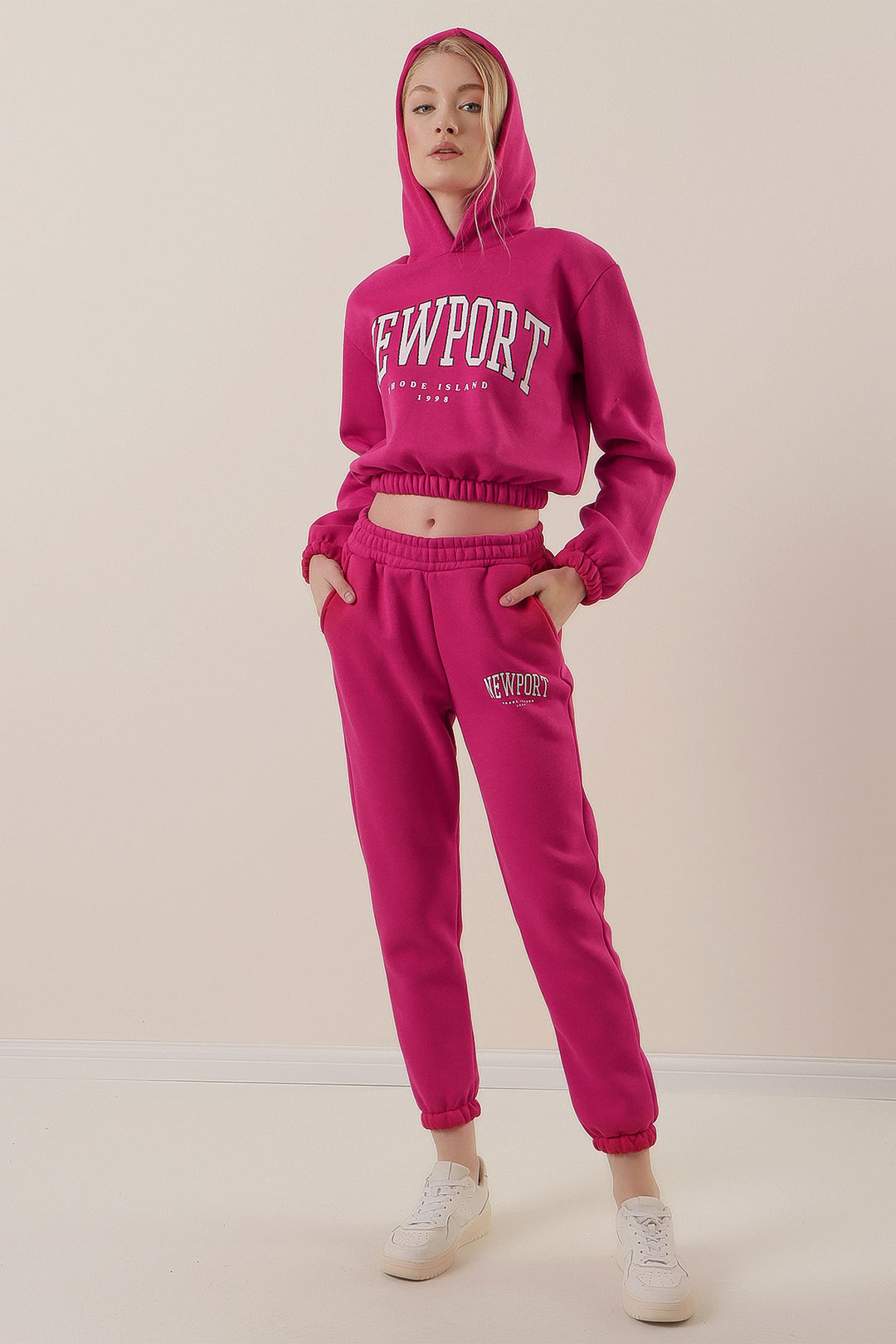 BGD Women Printed Tracksuit Set - Fuchsia - Buzău