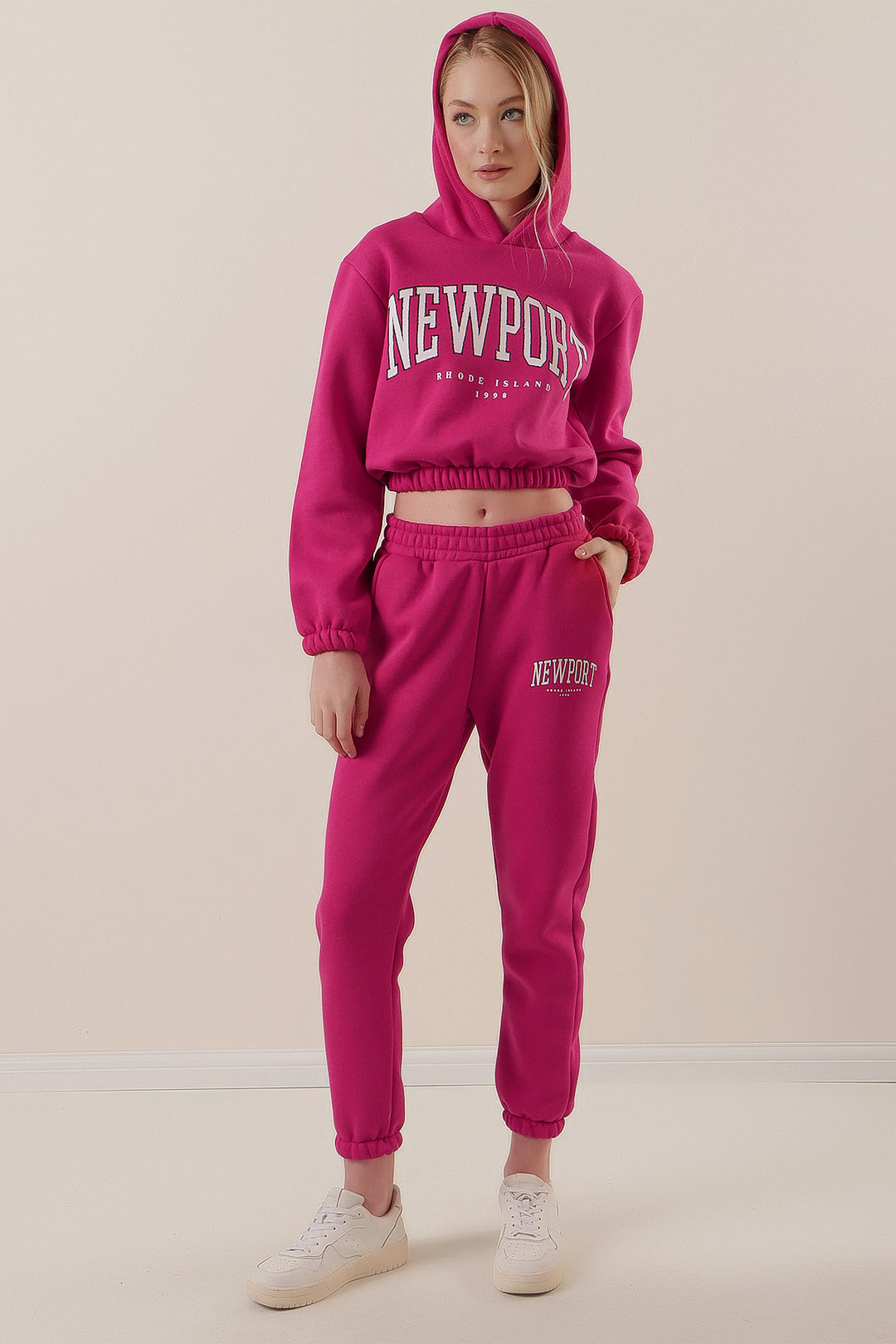 BGD Women Printed Tracksuit Set - Fuchsia - Buzău