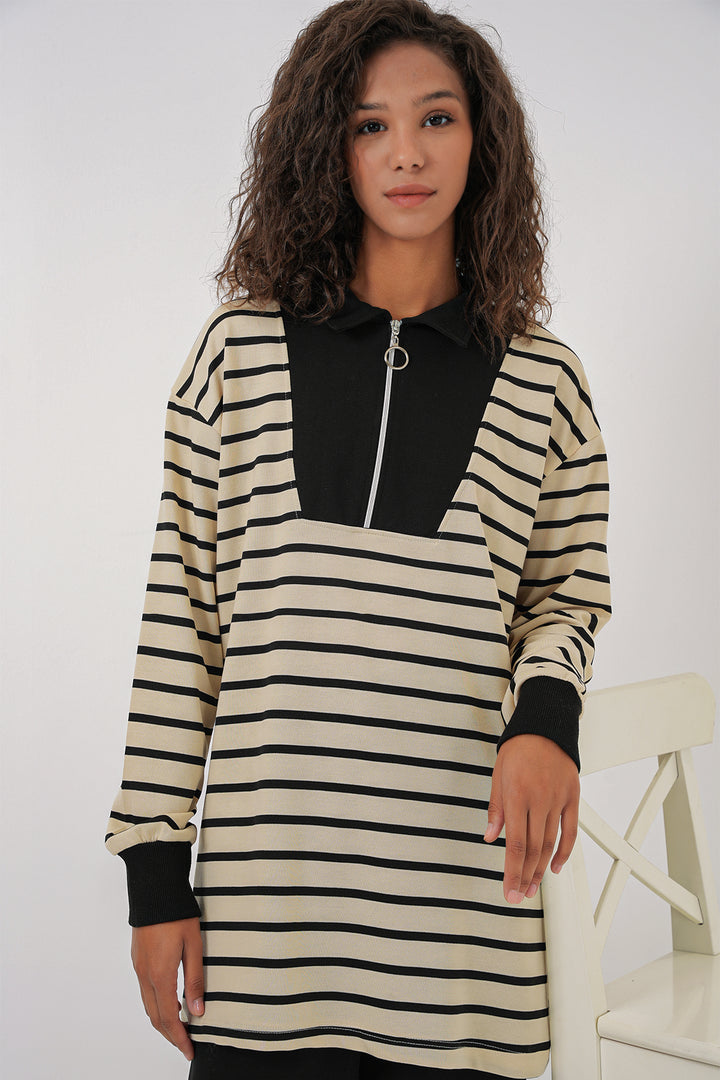 BGD Women Women's Zippered Hijab Tunic - Black - Prattville