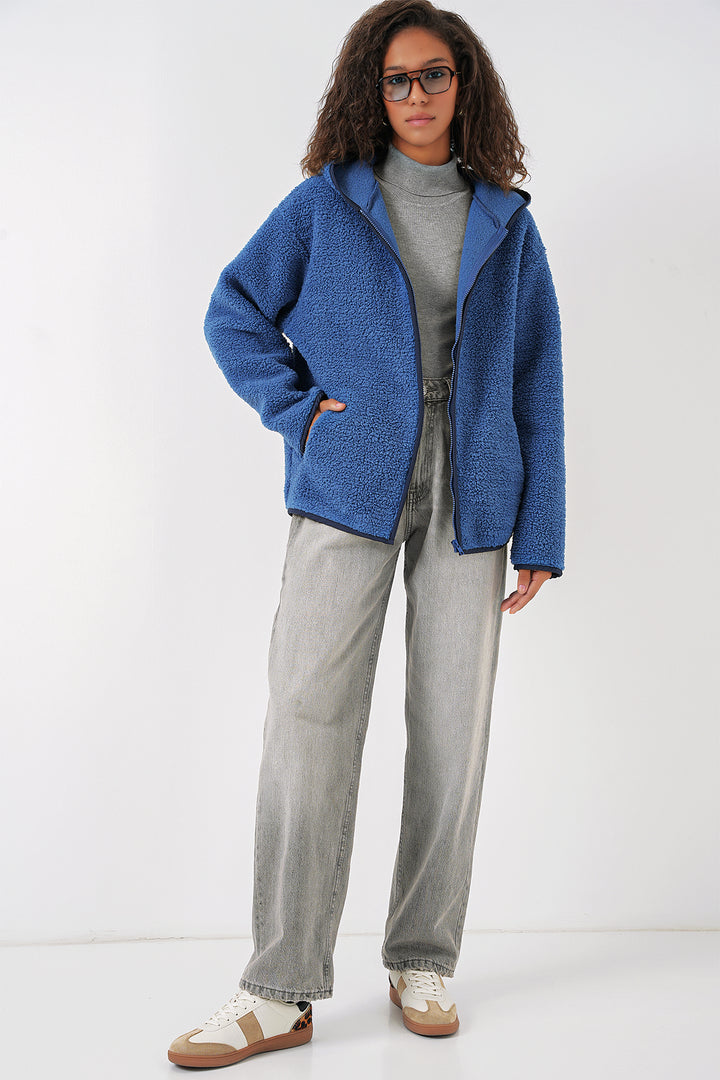 BGD Women Women's Hooded Oversized Plush Jacket - Saks - Kremenchuk