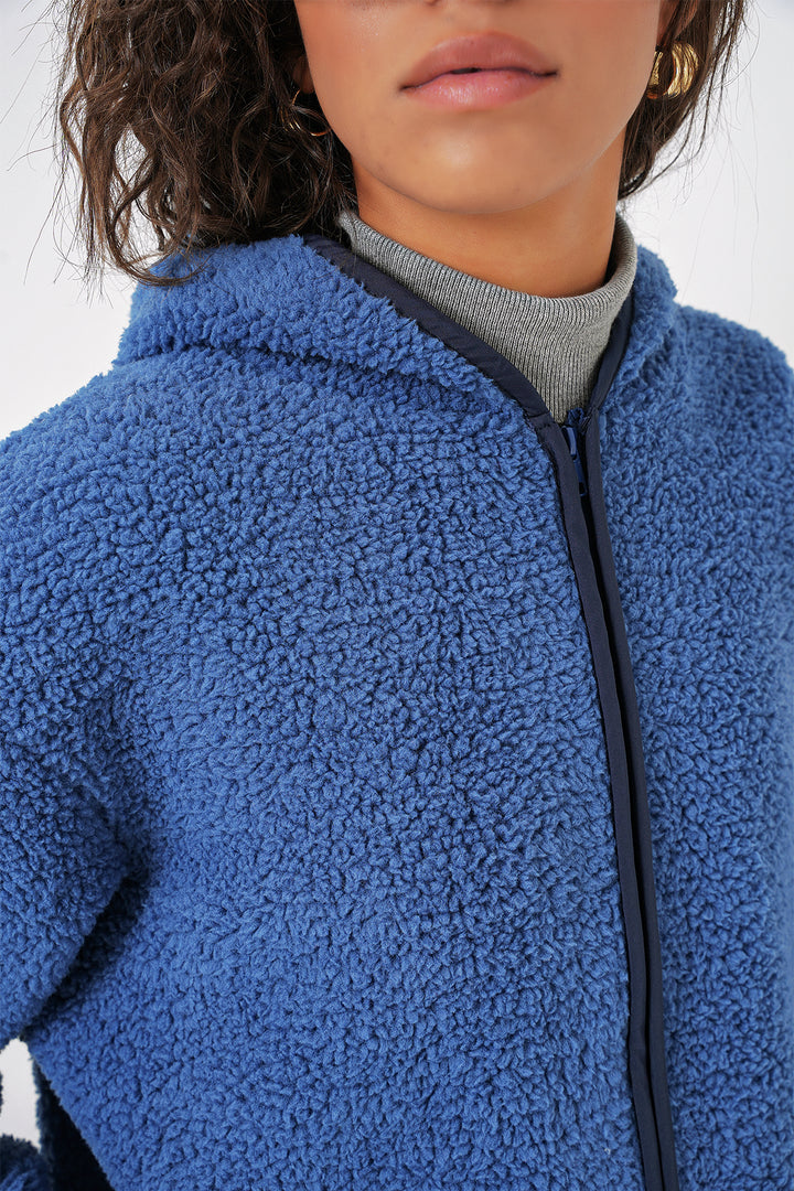 BGD Women Women's Hooded Oversized Plush Jacket - Saks - Kremenchuk