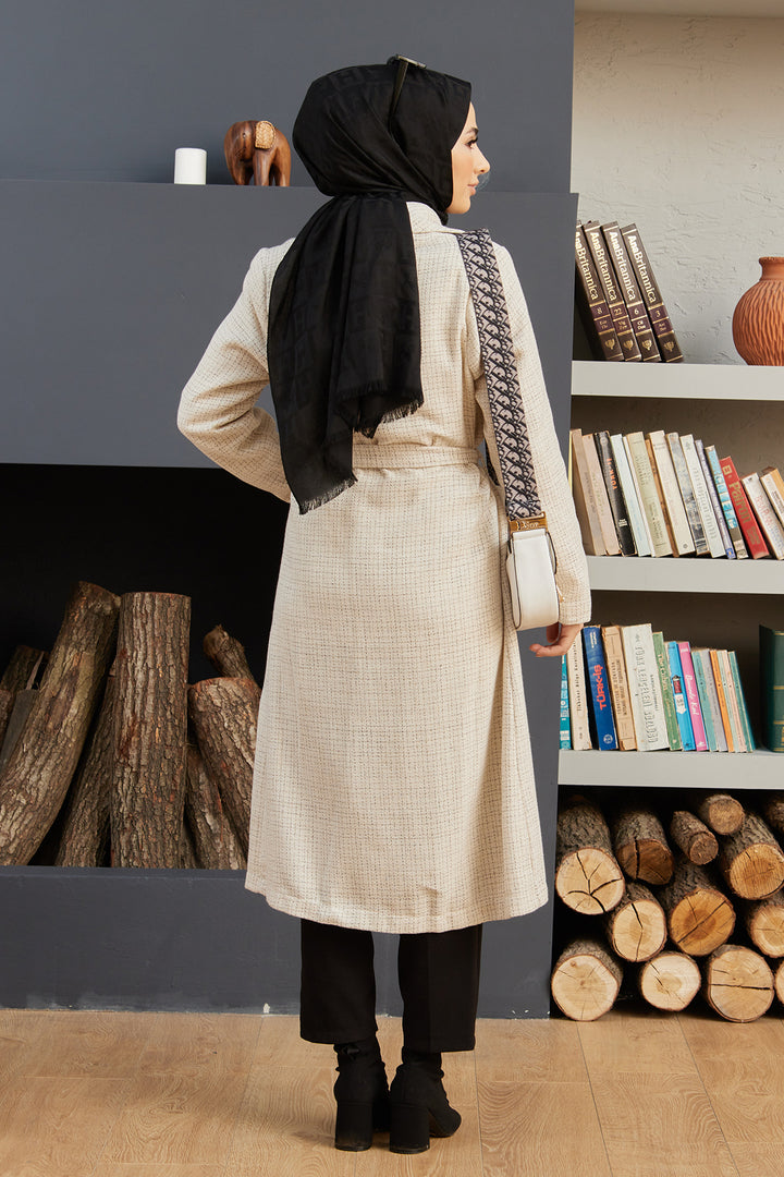 ZRF Women Plaid Coat - Ecru - Chieri