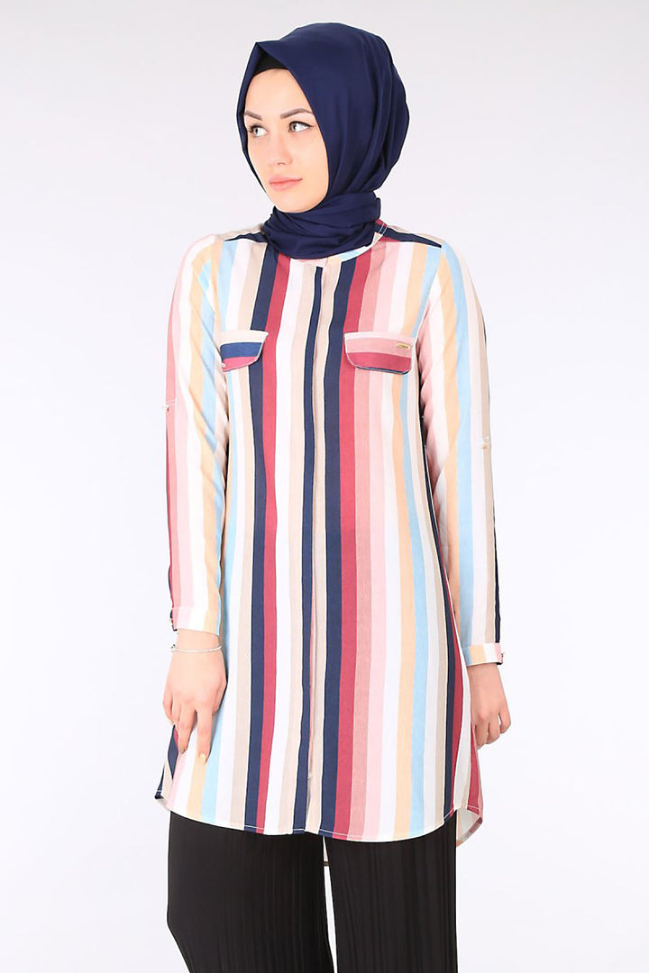 BGD Women JUDGE COLLAR HIJAB TUNIC - Purple - Chalco