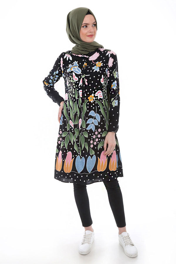 BGD Women JUDGE COLLAR BUTTONED TUNIC - F. Black - Apaseo el Grande
