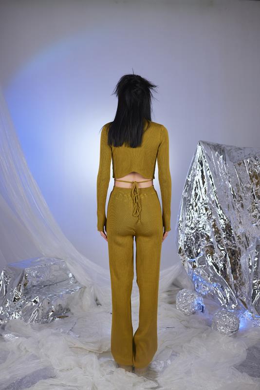 HLLY Women Feels Pants Green - Brookfield