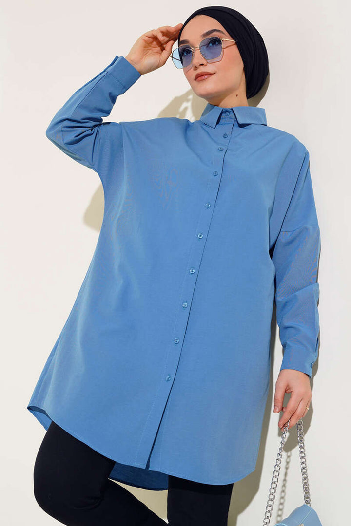 BGD Women Hijab Tunic - Indigo - Axochiapan