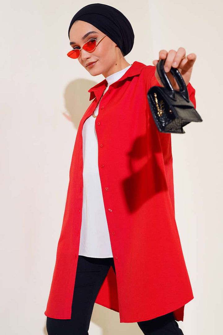 BGD Women Hijab Tunic - Red - Montesilvano