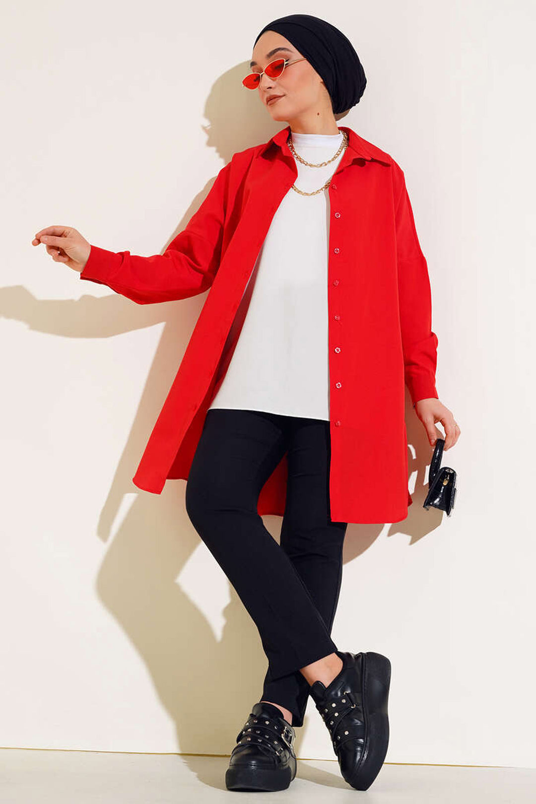 BGD Women Hijab Tunic - Red - Montesilvano