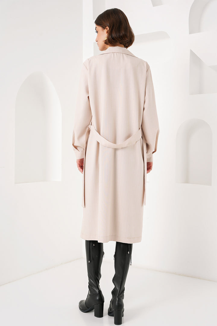 BGD Women Double-Breasted Trench Coat - Khaki Beige - Fürth