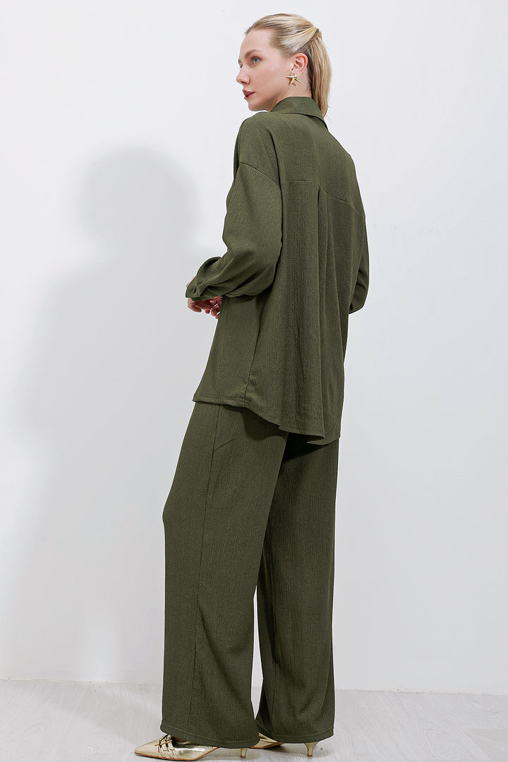 BGD Women Knitted Two-Piece Set - Khaki - Kirkcaldy