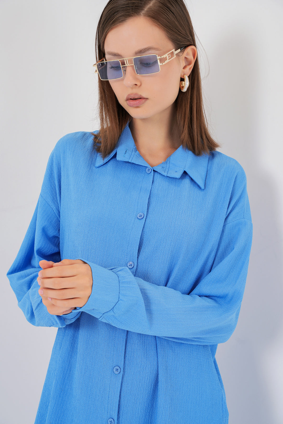 BGD Women Knitted Two-Piece Set - Blue - Parkland