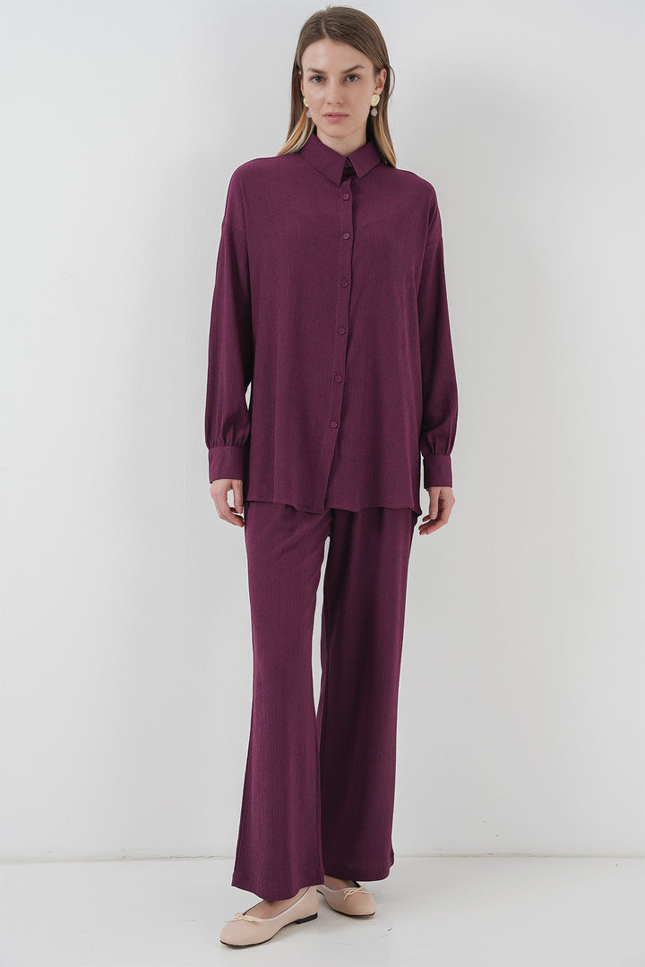 BGD Women Knitted Two-Piece Set - Purple - Tepotzotlán