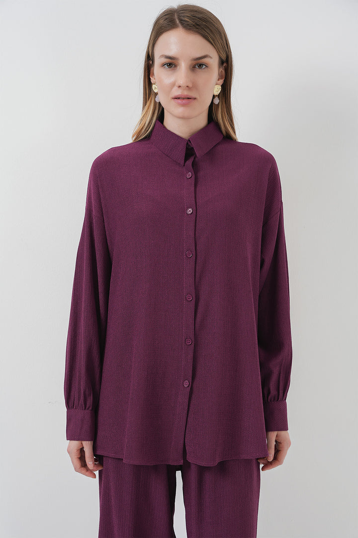 BGD Women Knitted Two-Piece Set - Purple - Tepotzotlán