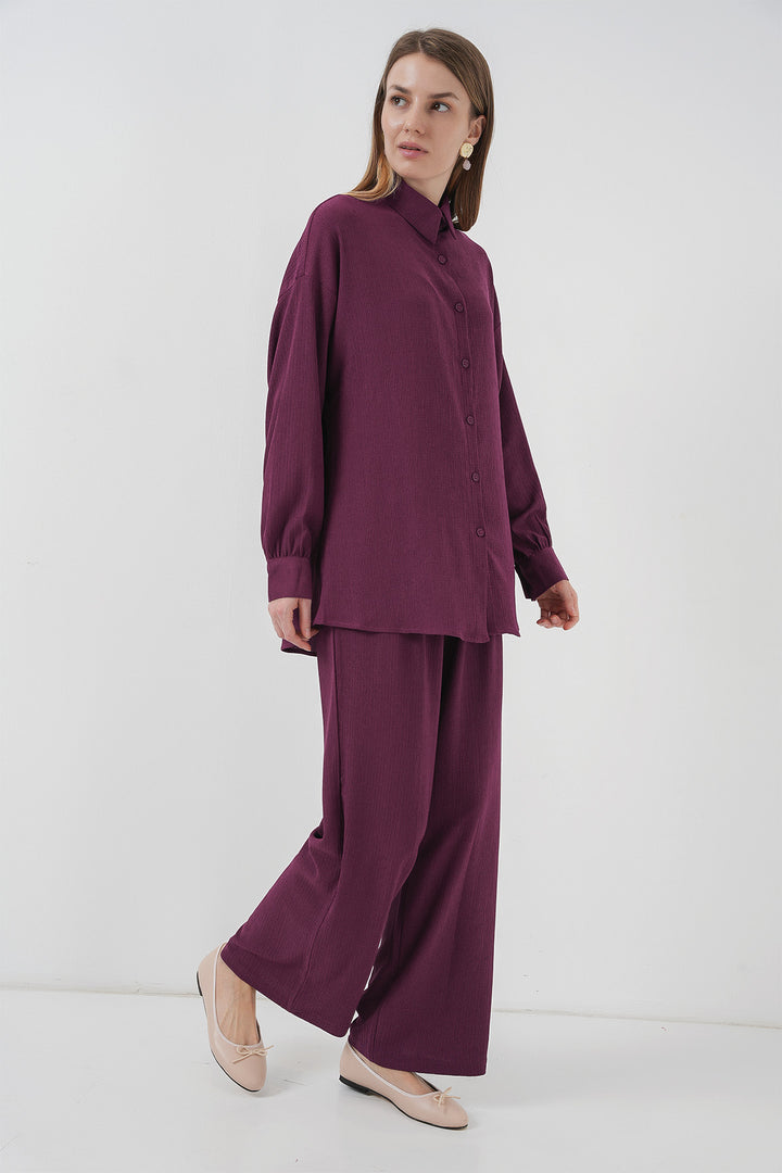 BGD Women Knitted Two-Piece Set - Purple - Tepotzotlán