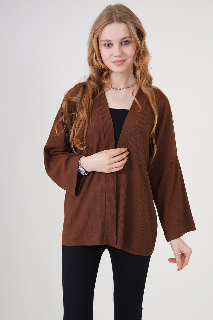 BGD Women Knitted Kimono - Brown - Avondale