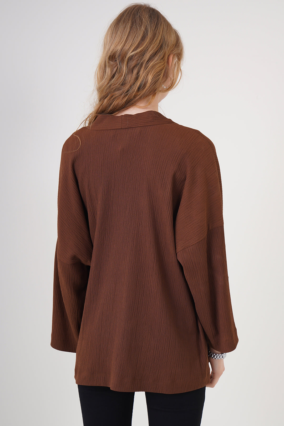 BGD Women Knitted Kimono - Brown - Avondale