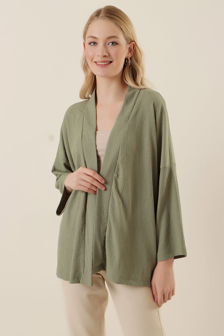 BGD Women Knitted Kimono - Green Plum - Riviera Beach