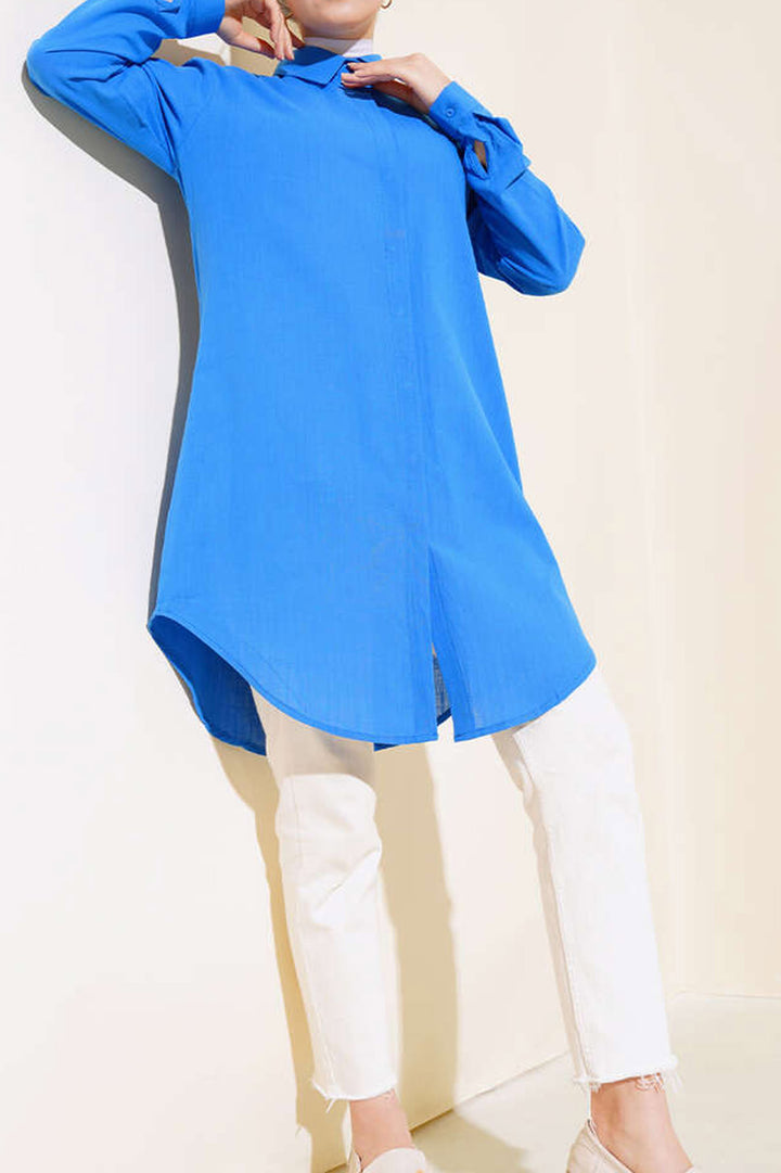 BGD Women Long Linen Shirt - Saks - Nizhyn
