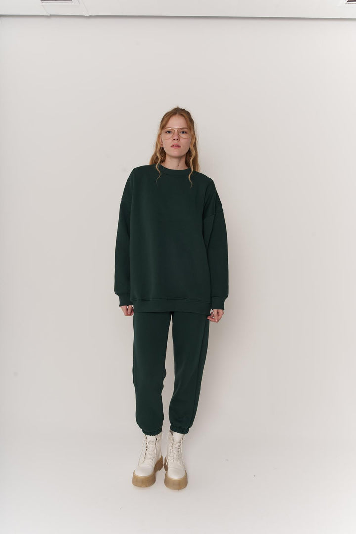 HLLY Women Fluffy Sweatpants Green - La Louvière
