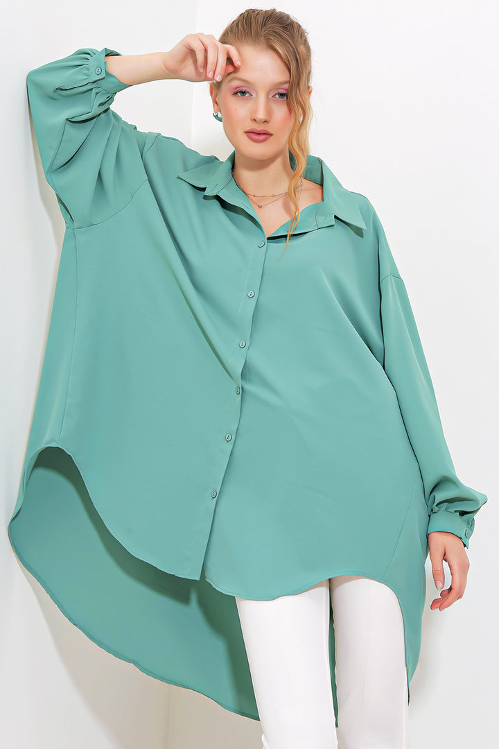 BGD Women Woman çağla سترة قميص كبيرة الحجم 5916 - أفونديل
