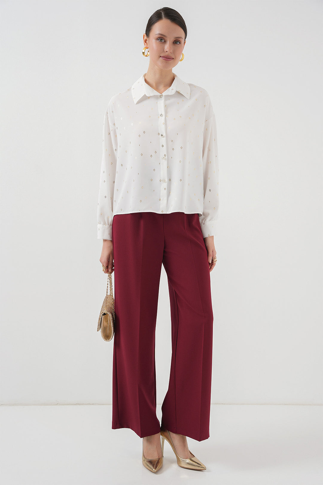 BGD Women Women's Silver Striped Shirt - Off-White - Freehold