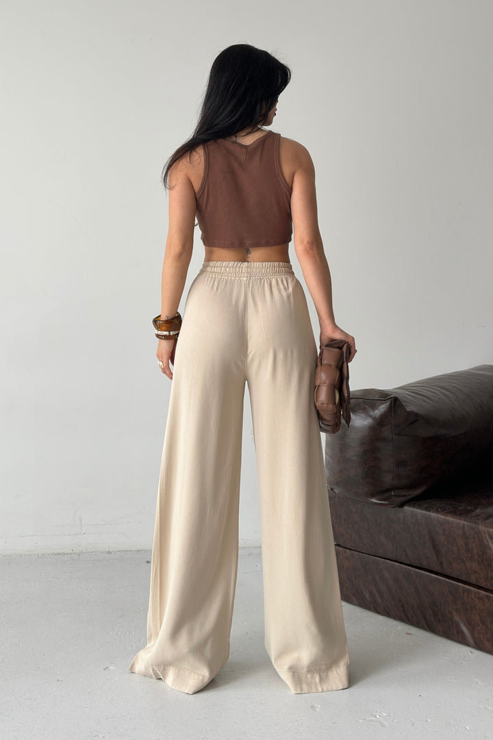 XLJ Elasticated Palazzo Trousers - Upper Darby