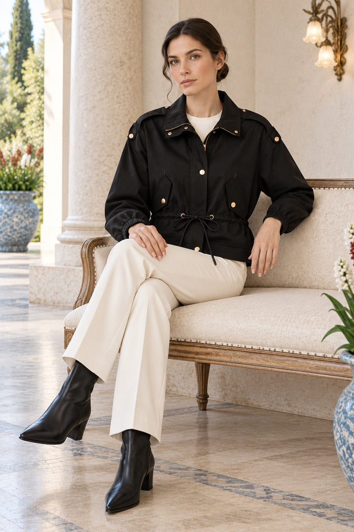 XLJ Short Raincoat with Drawstring Waist 6346 - Lincoln
