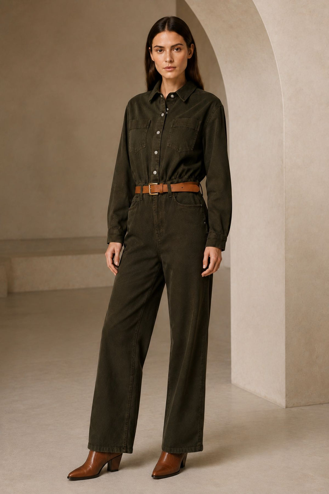 XLJ Classic Denim Jumpsuit with Elasticated Waist - Vale de Cavalos