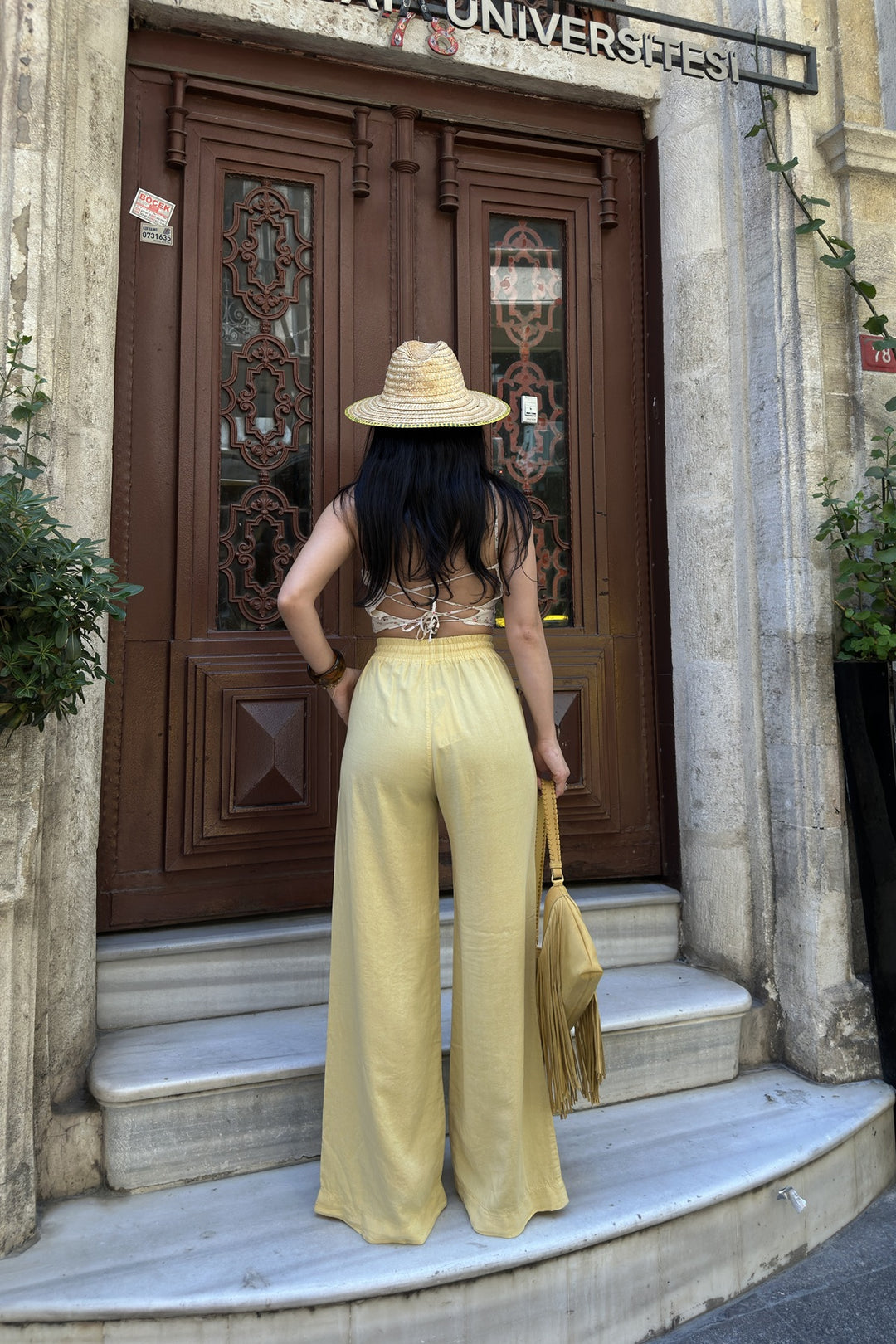 XLJ Elasticated Palazzo Trousers - Tijuana
