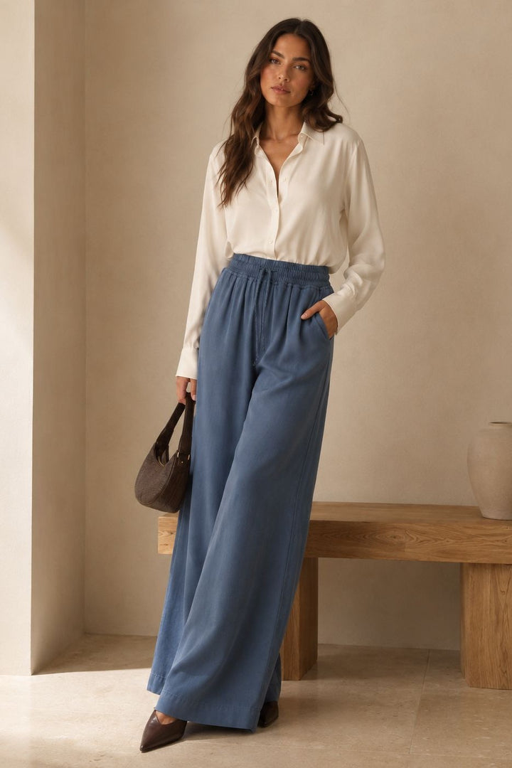 XLJ Elasticated Palazzo Trousers - Rouyn-Noranda